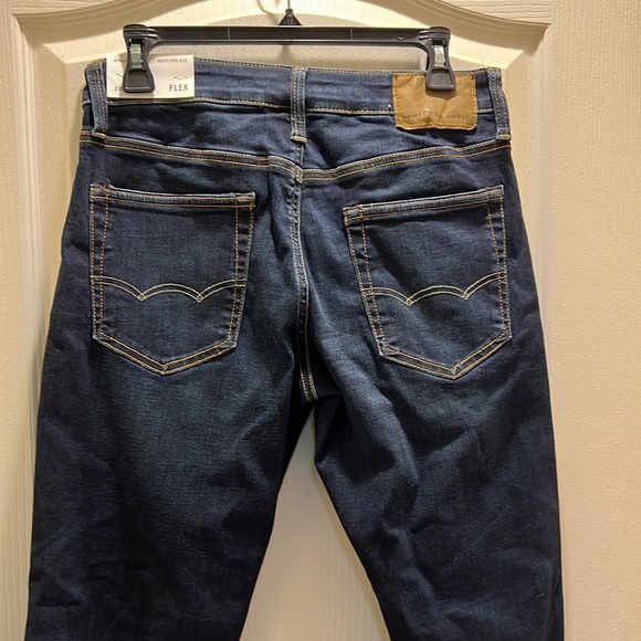 NWT America Eagle Next Level AirFlex Athletic Dark Indigo Wash Jeans. - Picture 10 of 14